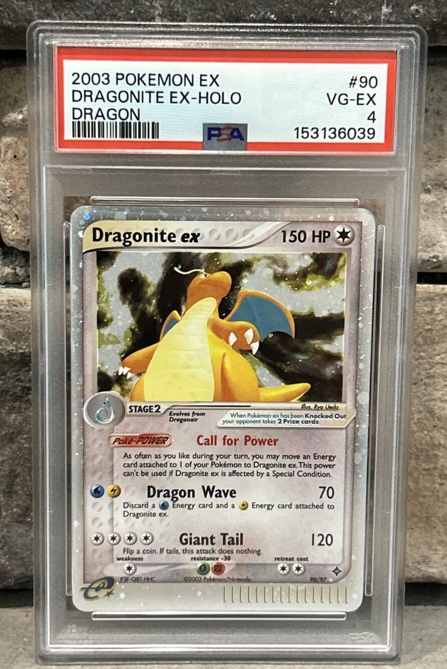 2003 Pokémon EX Dragonite Ex Holo Dragon #90 PSA 4